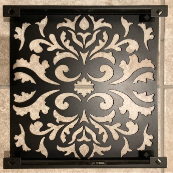 Set of 3 Umbra Floral Metal Wall Tiles - Black - Picture 3 of 5